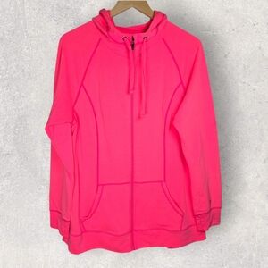 Torrid Active Women's Zip Up Hoodie Stretch Sweater Top 2X Pink Athletic Yoga